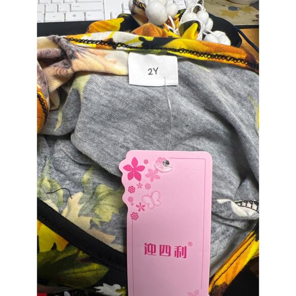 NWT 3 Piece Set Mom Daughters Blue Sunflower Romper Dress Sizes 9-12mo, 
2T, Med - Picture 3 of 9